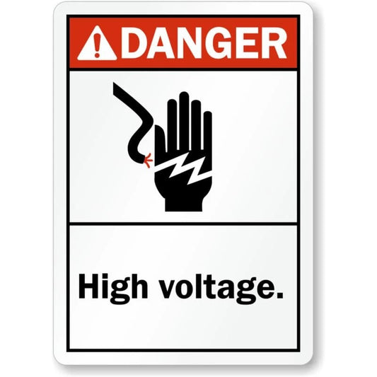 Danger High Voltage Sign — product artwork