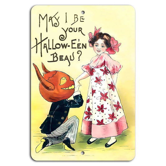 Halloween Vintage Rustic Aluminum Sign — product artwork