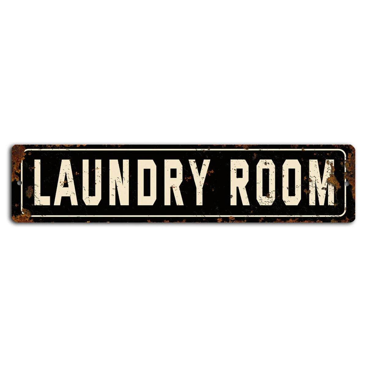 Laundry Room Dark Aluminum Street Sign — product artwork