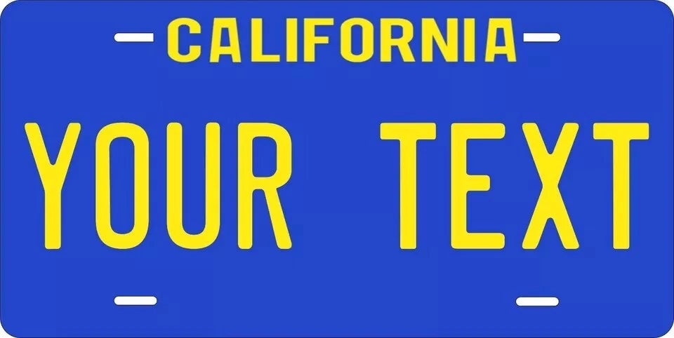 California Blue Personalized Replica License Plate — product artwork
