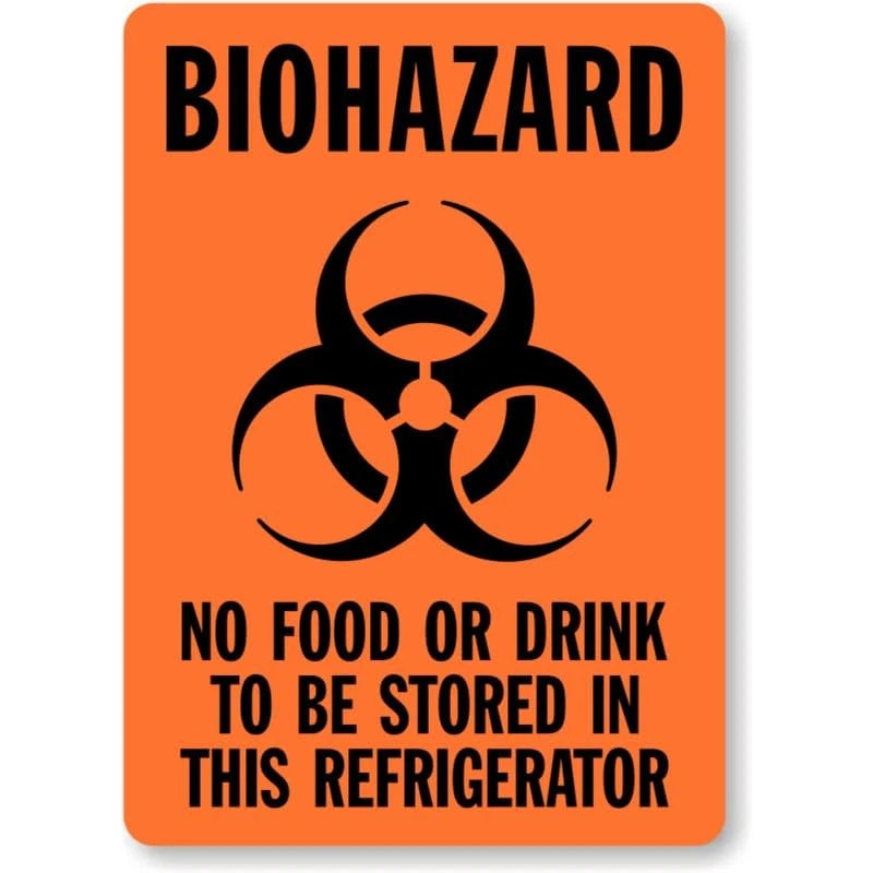 Biohazard Rust Resistant No Food Safety Aluminum Sign — product artwork