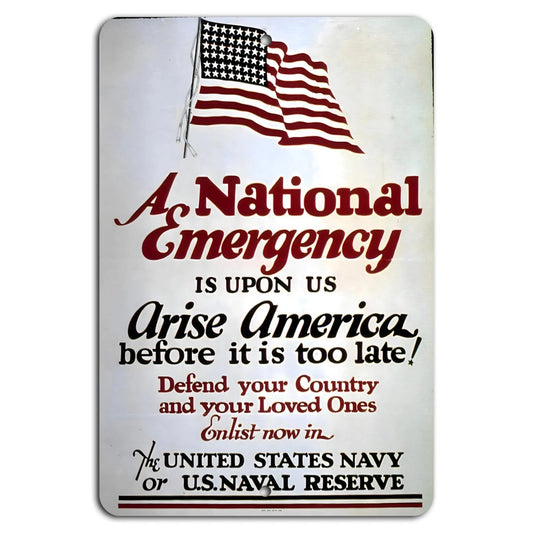 Military Enlistment Vintage Aluminum Sign — product artwork