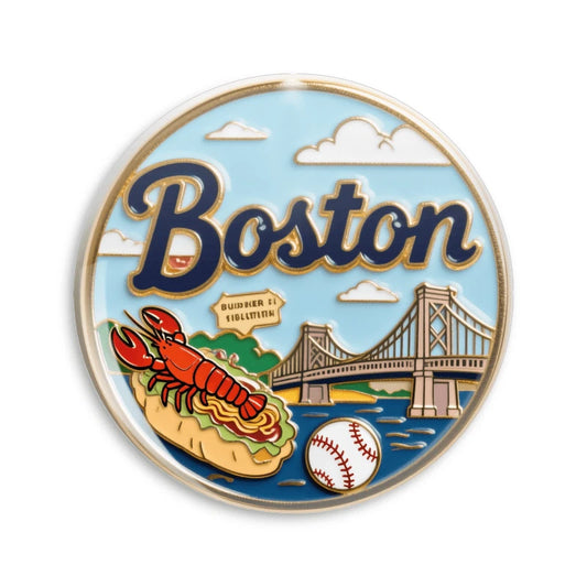 Boston City Badge Round Aluminum Sign — product artwork