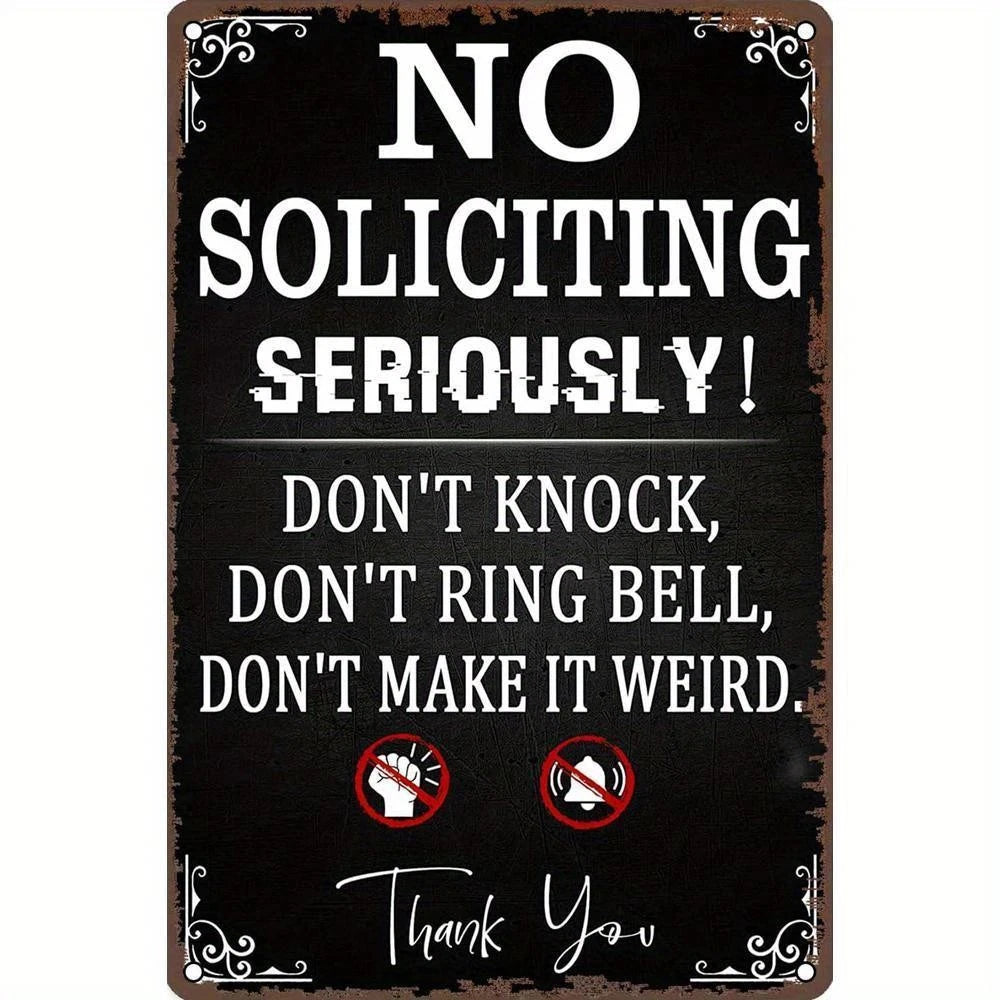 Vintage Funny Do Not Disturb Office Aluminum Sign — product artwork