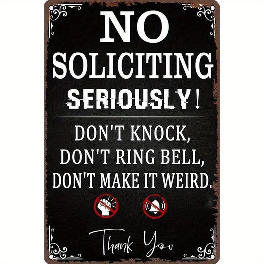 Vintage Funny Do Not Disturb Office Aluminum Sign — product artwork