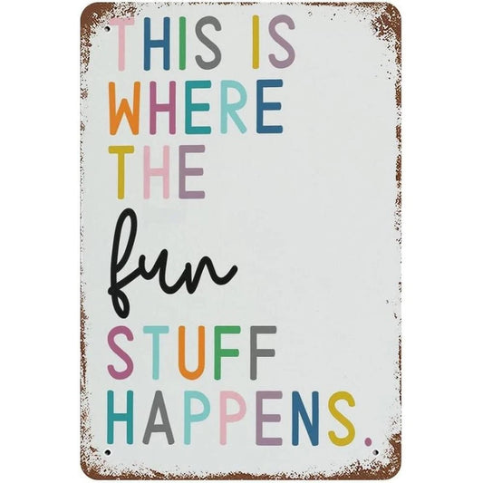 Vintage X12 Funny Colorful Wall Aluminum Sign — product artwork