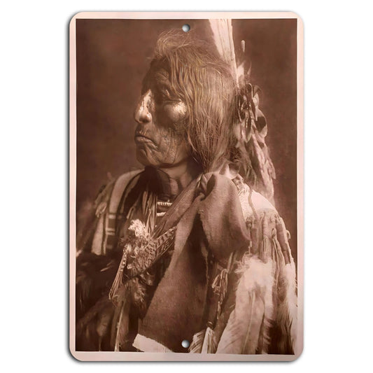 Heritage Warrior Portrait Vertical Aluminum Sign — product artwork