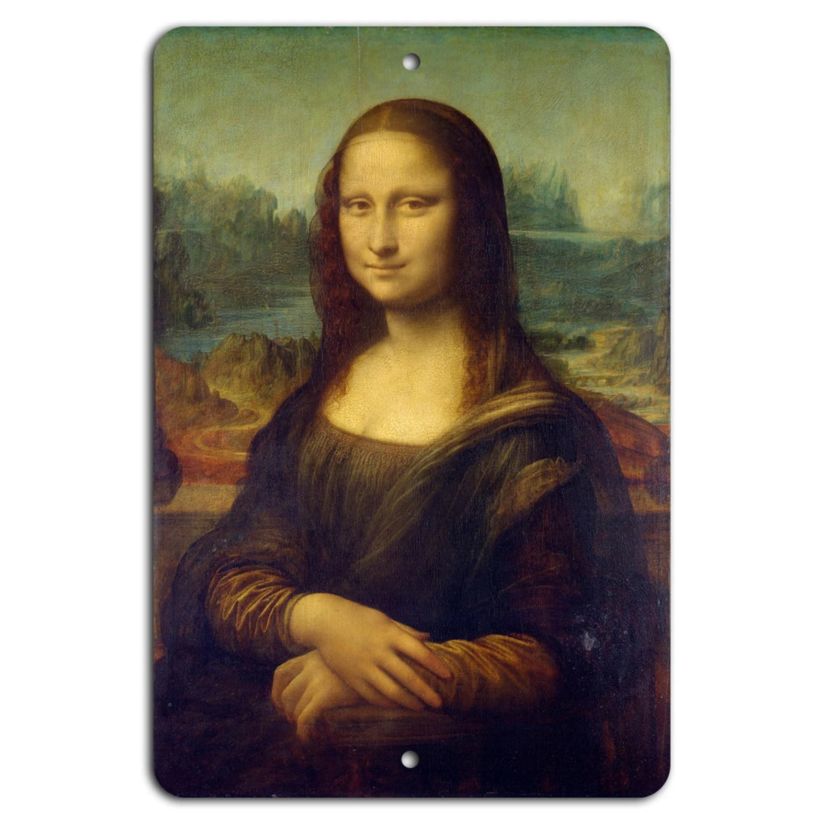 Mona Lisa Handmade Classic Renaissance Aluminum Sign — product artwork