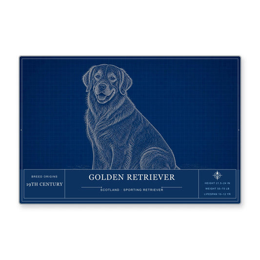 Golden Retriever Dog Breed Wall Art Aluminum Sign — product artwork