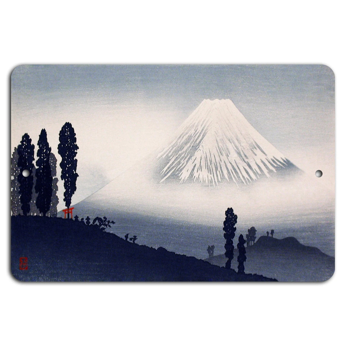 Mount Fuji Modern Aluminum Sign — product artwork