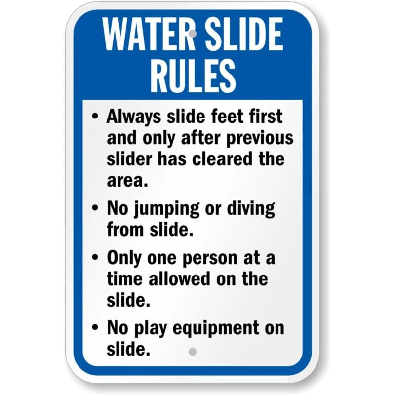 Missouri Water Slide Rules Aluminum Sign — product artwork