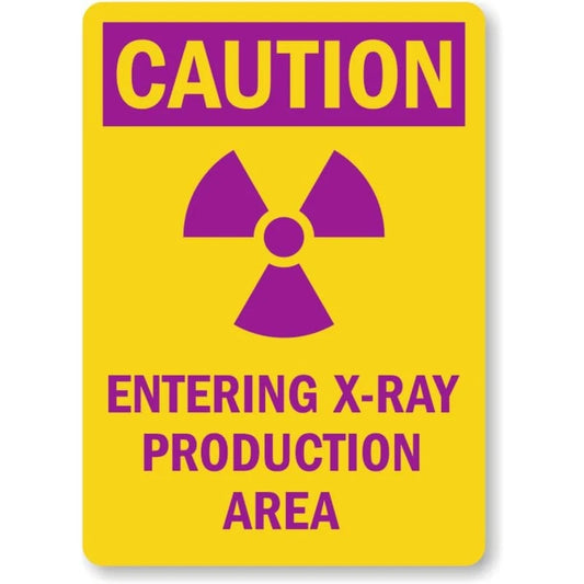 X Ray Warning Caution Safety Aluminum Sign — product artwork