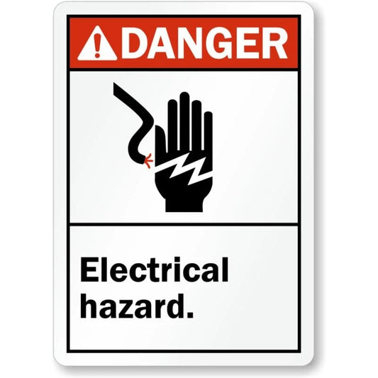 Danger Electrical Hazard Sign — product artwork
