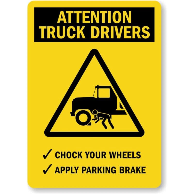 Attention Truck Drivers Aluminum Sign — product artwork