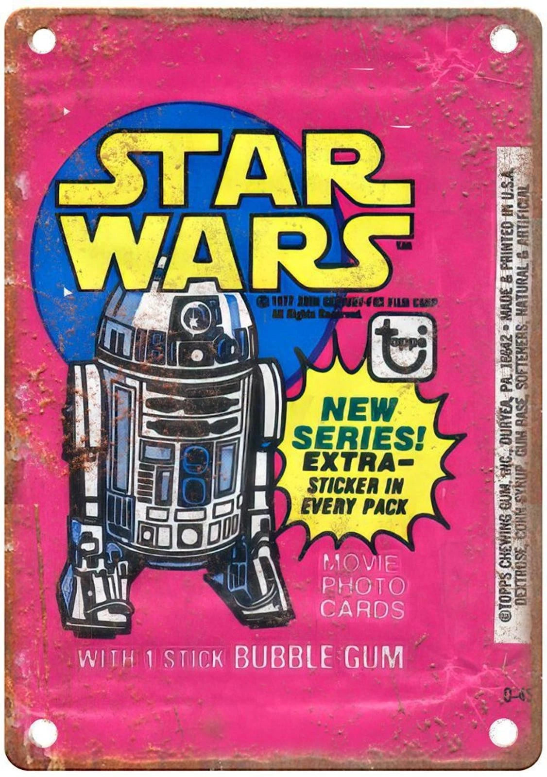 Star Wars New Series Extra Sticker Bubble Gum Vintage Sign — product artwork