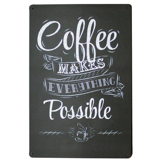 Coffee Tin Sticker Tiger Funny Retro Aluminum Sign — product artwork
