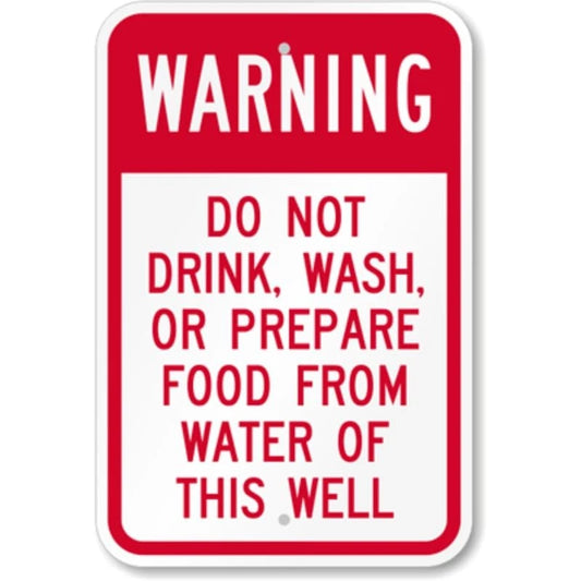 Do Not Drink Aluminum Sign — product artwork