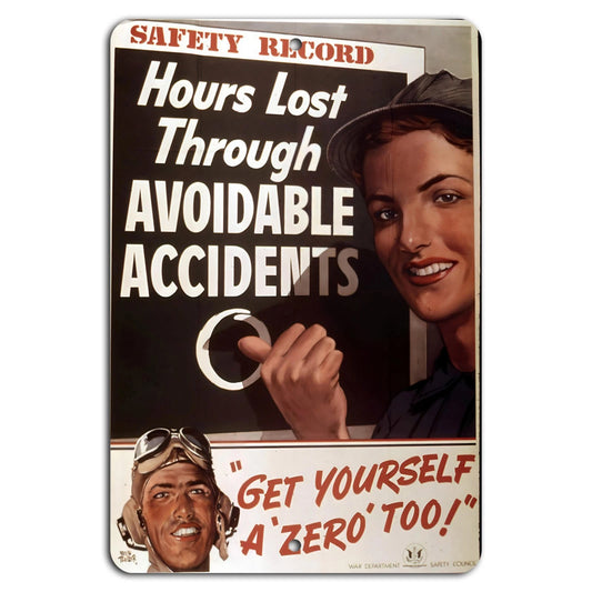 Safety Vertical Industrial Workplace Aluminum Sign — product artwork