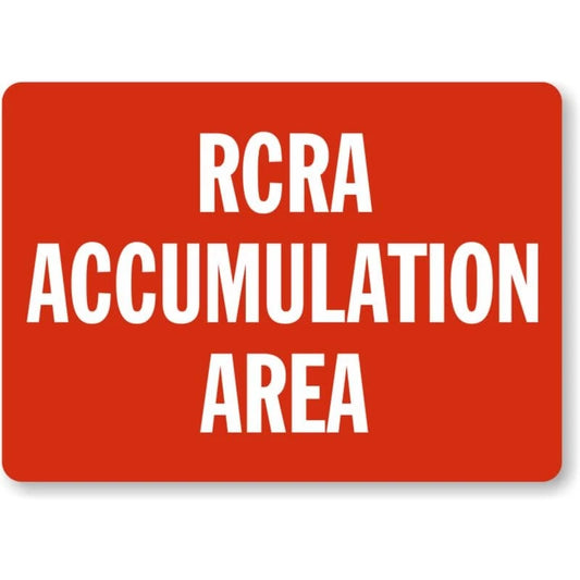 RCRA Accumulation Area Aluminum Sign — product artwork