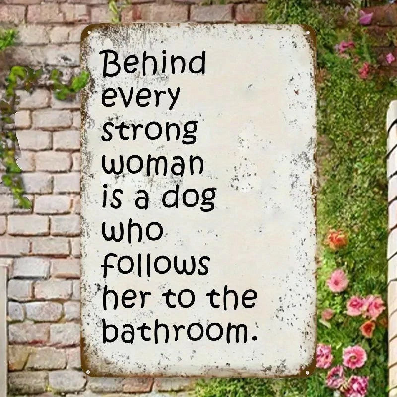 Funny Women Wall Rustic Iron Bathroom Aluminum Sign — product artwork