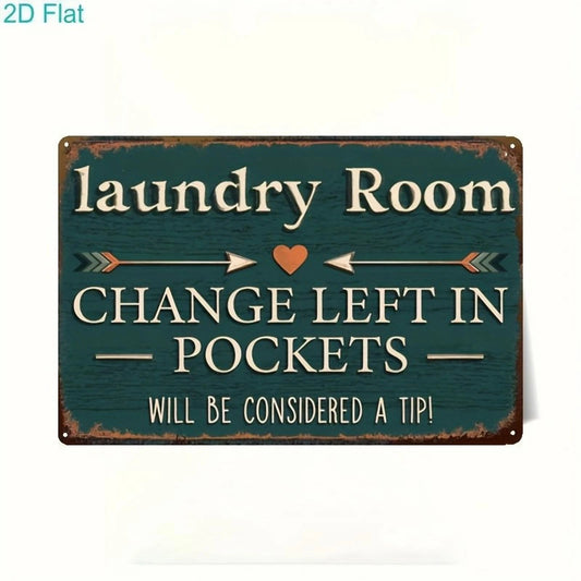 Funny Laundry Handmade Decorative Aluminum Sign — product artwork