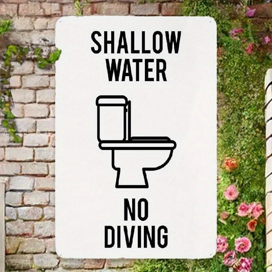 Retro Ynlloofd Funny Bathroom Aluminum Sign — product artwork