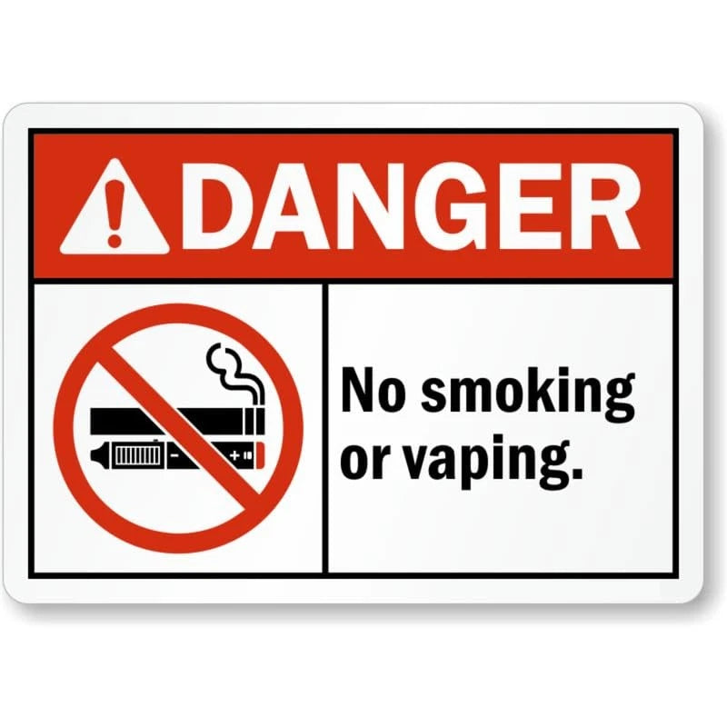 No Smoking or Vaping Aluminum Sign — product artwork