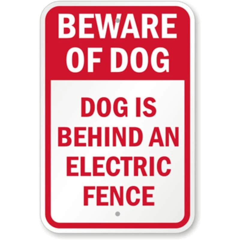 Beware of Dogs No Trespassing Aluminum Sign — product artwork