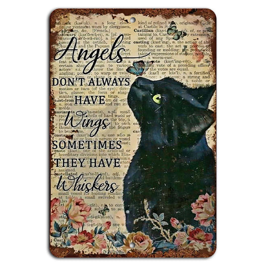 Cat Lover Vintage Rustic Farmhouse Aluminum Sign — product artwork