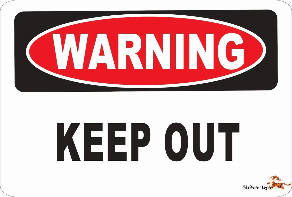 Novelty Warning Keep Out Funny Street Aluminum Sign — product artwork