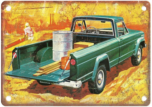 Kaiser Jeep Vintage 1965 Gladiator Auto Ad Aluminum Sign — product artwork