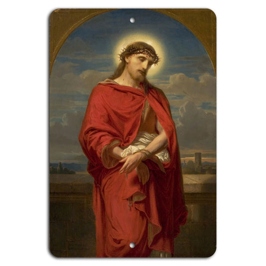 Christ Portrait Vertical Religious Art Aluminum Sign — product artwork