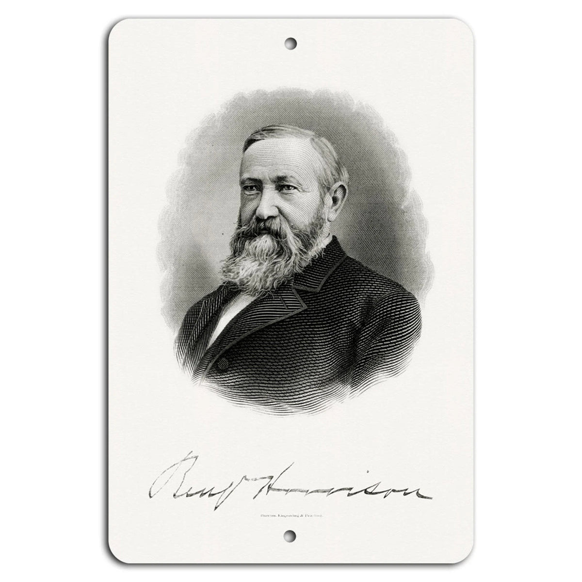 Presidential Portrait Vintage Patriotic Aluminum Sign — product artwork