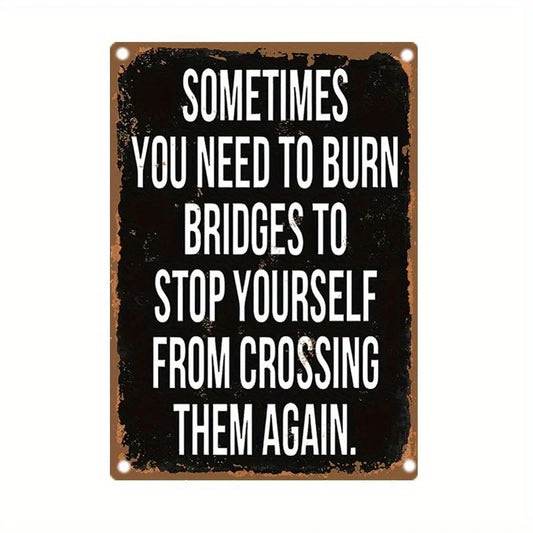 Vintage Featuring Thought Provoking Quote Aluminum Sign — product artwork