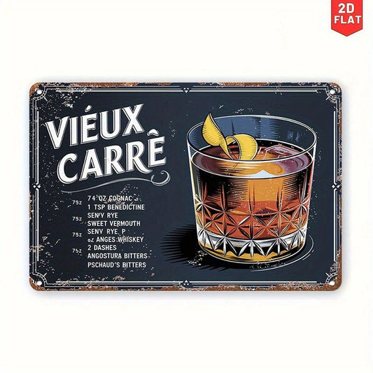 Vieux Carré Retro Funny Wall Aluminum Sign — product artwork