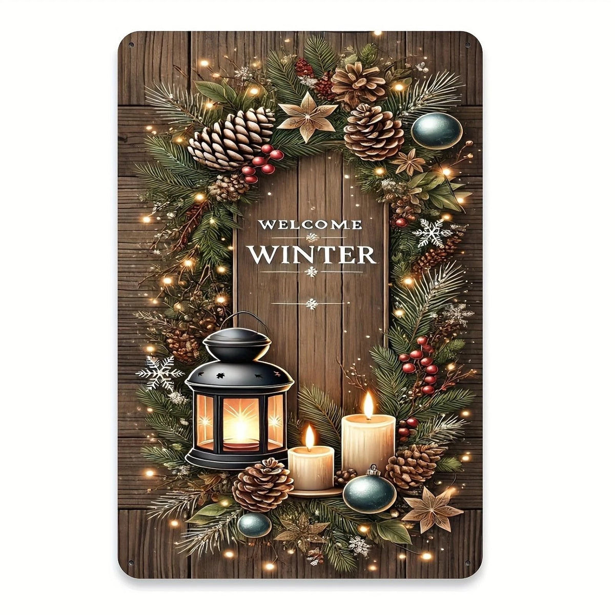 Wall Art Welcome Winter Wall Art Funny Aluminum Sign — product artwork