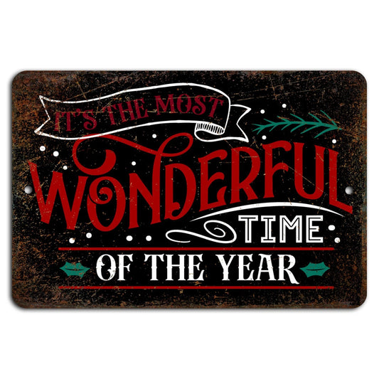 Rustic Festive Handmade Christmas Aluminum Sign — product artwork