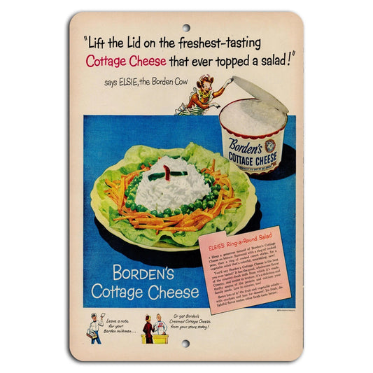 Cottage Cheese Vintage Kitchen Aluminum Sign — product artwork
