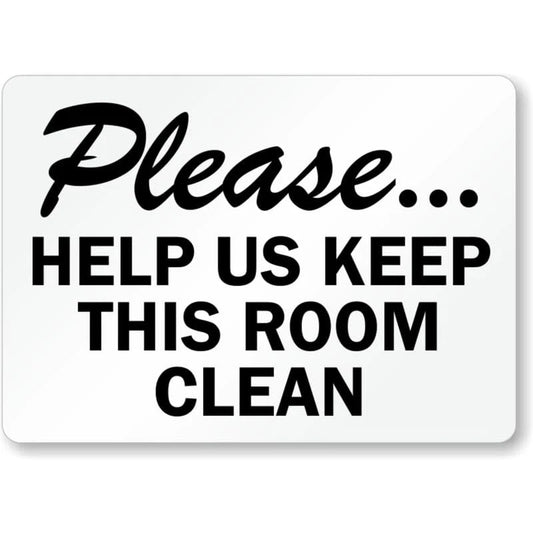 Housekeeping Room Clean Aluminum Sign — product artwork