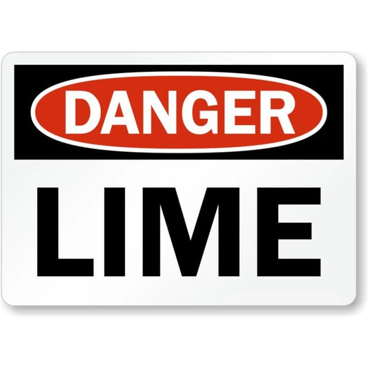 Lime Danger Aluminum Sign — product artwork