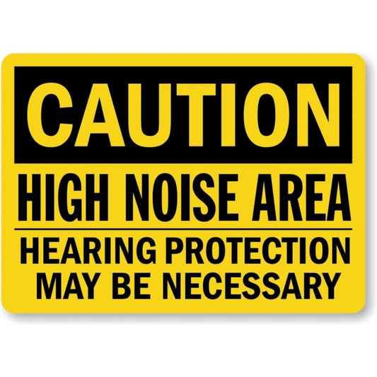 High Noise Area Hearing Protection May Be Necessary Sign — product artwork