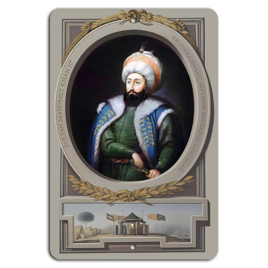 Sultan Mehmed II Ottoman Historical Art Aluminum Sign — product artwork