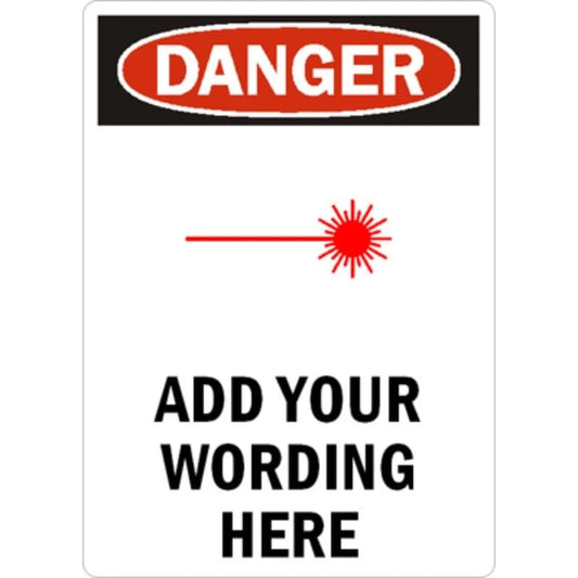 Danger Warning Safety Custom Aluminum Sign — product artwork