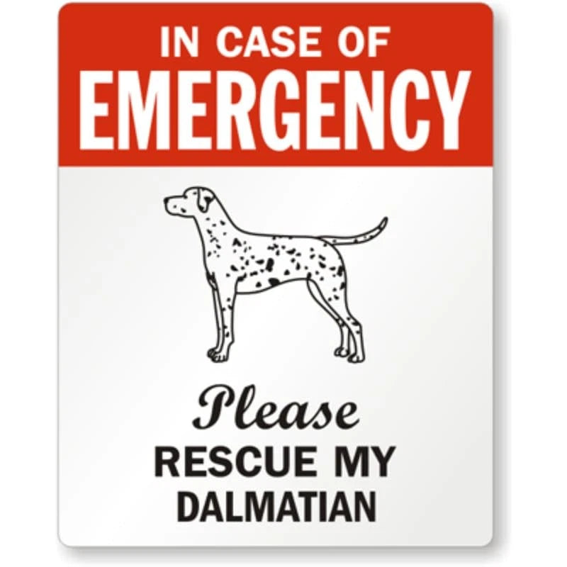 Dalmatian Pet Rescue Aluminum Sign — product artwork