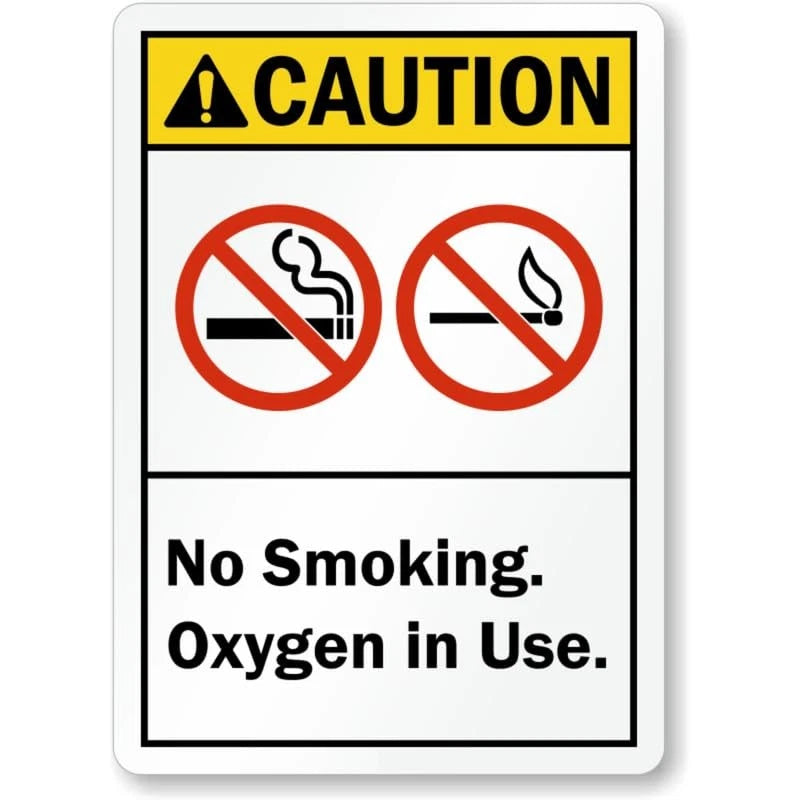 No Smoking Ansi Caution Aluminum Sign — product artwork