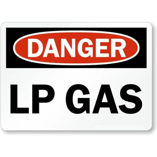 Lp Gas Danger Aluminum Sign — product artwork