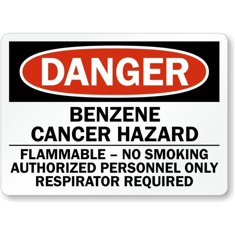 Cancer Hazard Flammable Danger Aluminum Sign — product artwork