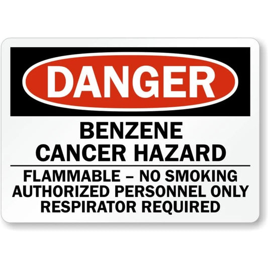 Cancer Hazard Flammable Danger Aluminum Sign — product artwork