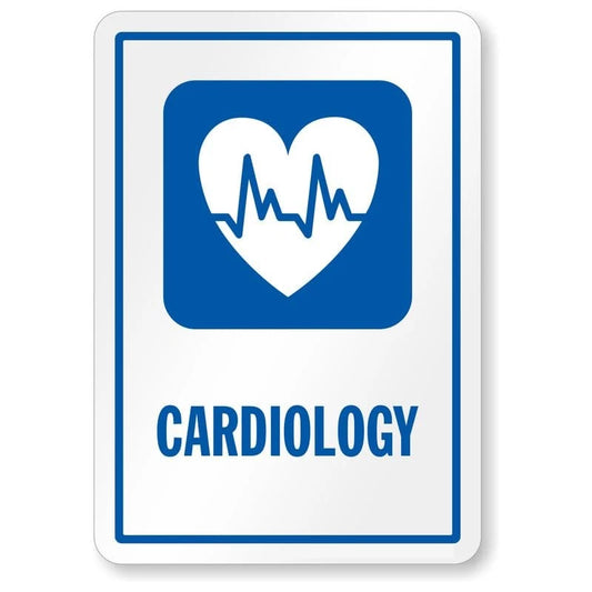 Cardiology Ecg Symbol Hospital Aluminum Sign — product artwork