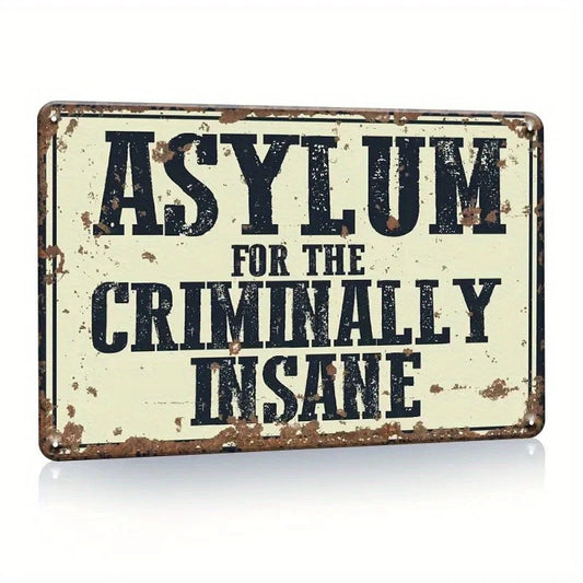Retro Funny Unique Vintage Style Warning Aluminum Sign — product artwork
